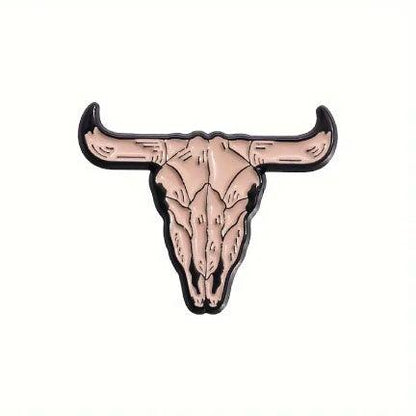 Deathly Hot Cow Skull Pin