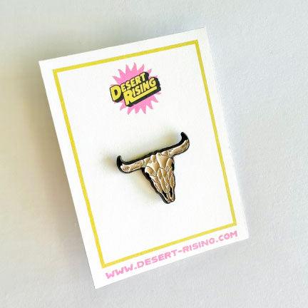 Desert Rising Deathly Hot Cow Skull Pin for sale