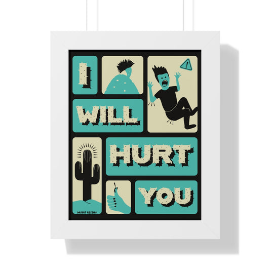 I Will Hurt You Pool Blue Cactus Humor artwork